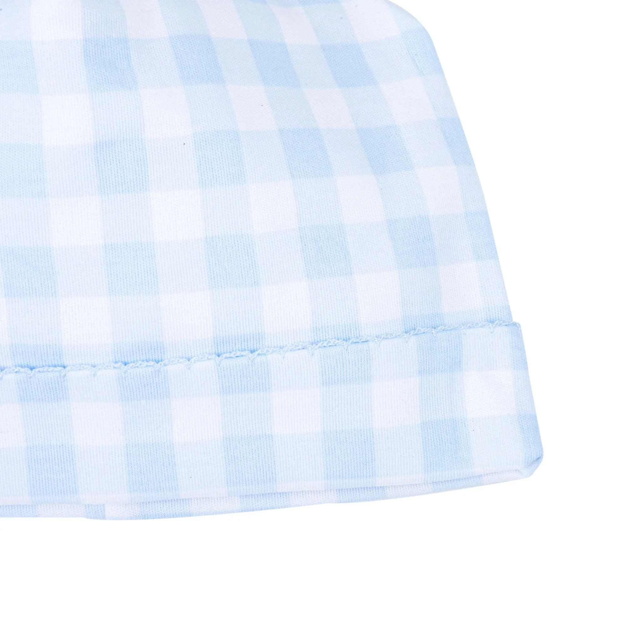 Baby Checks Hat - Blue - Image 3