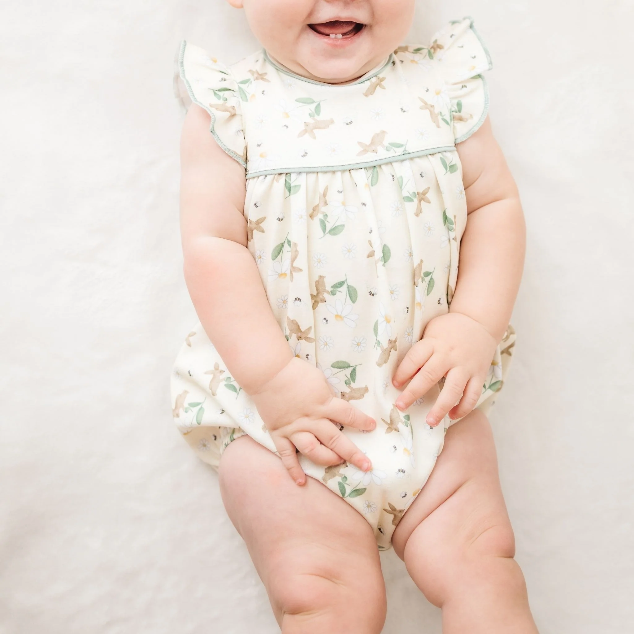 Bunny's Daisy Garden Print Bubble by Luna and Arlo - Image 6