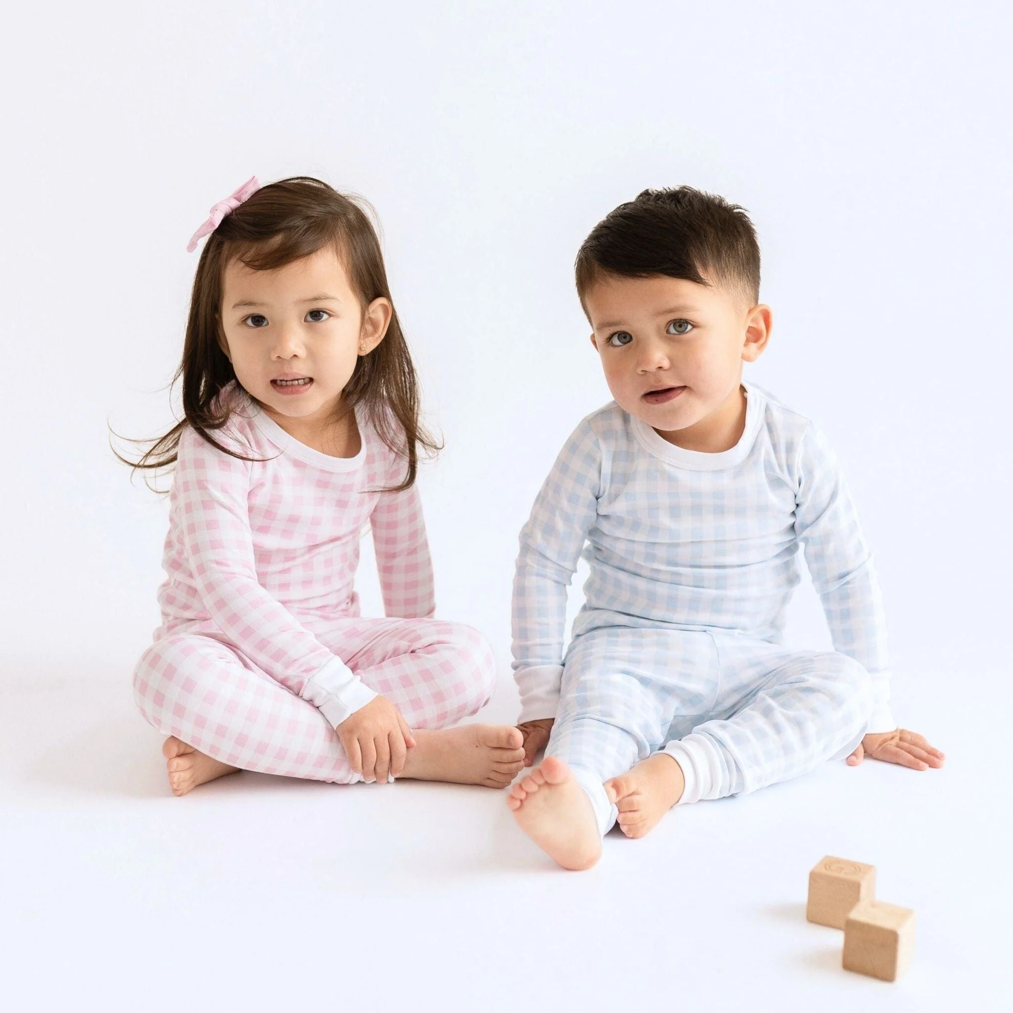 Baby Checks Long Pajamas - Pink - Image 4
