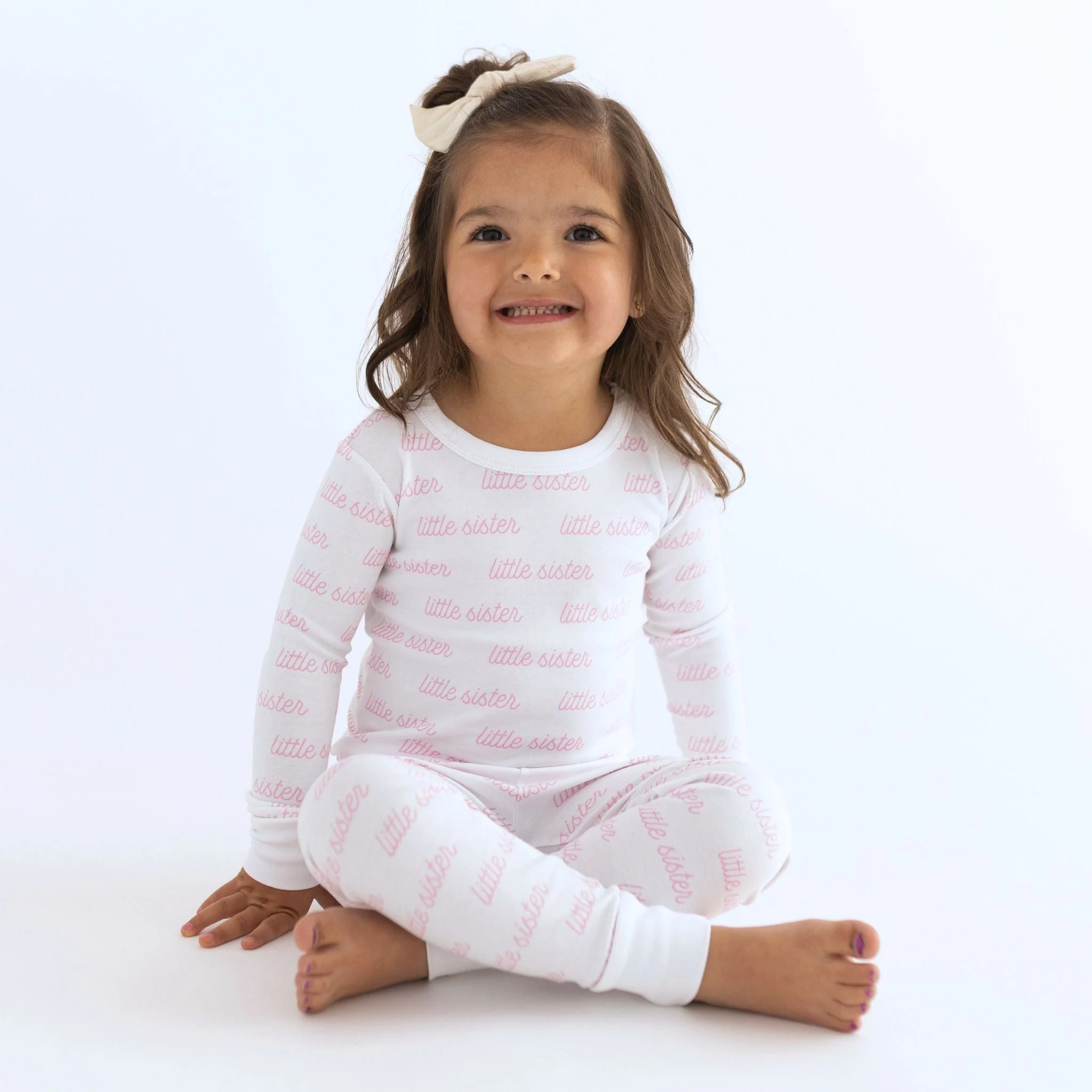 Little Sister Print Long Pajamas - Image 4