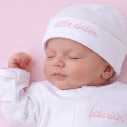 Little Sister Embroidered Footie - Image 5