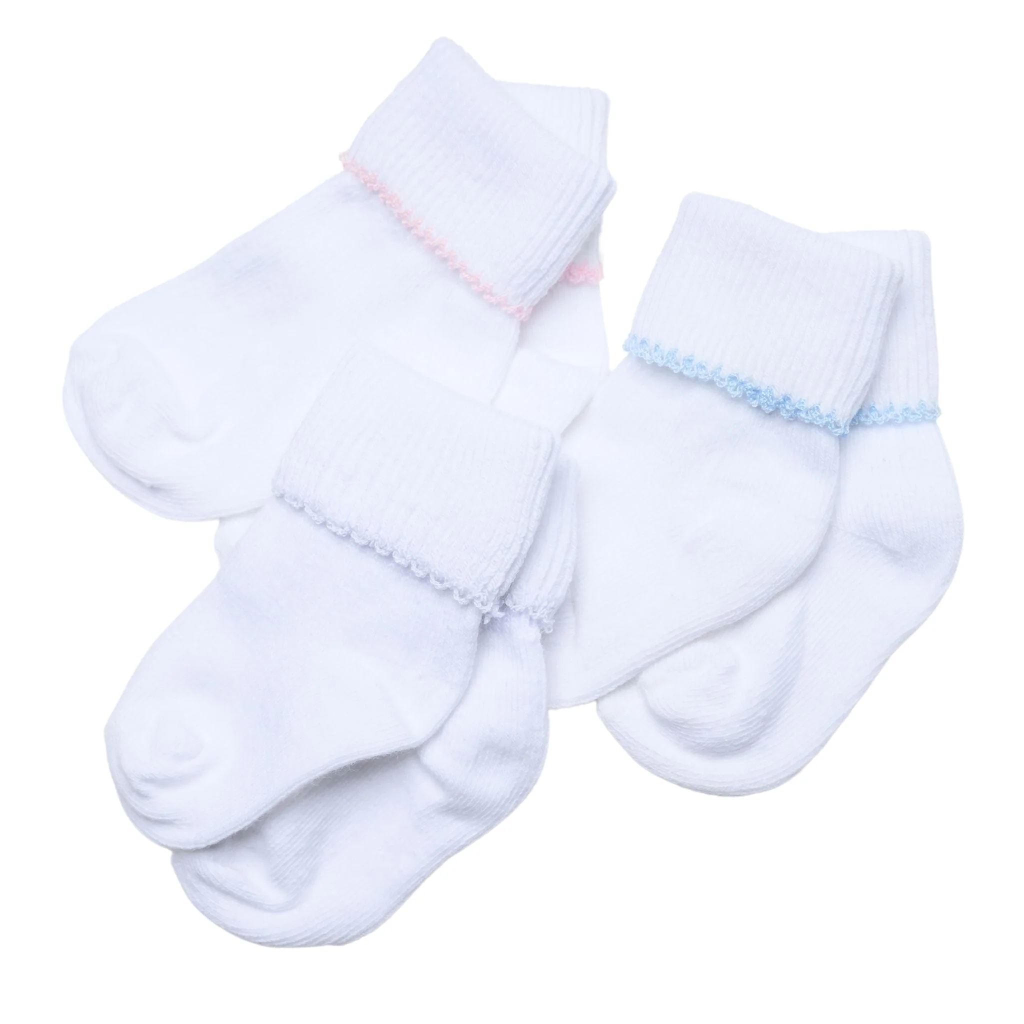 Essentials White Socks - Blue Trim - Image 4